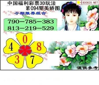 福彩3D 26094期佐罗图一掌经预测图