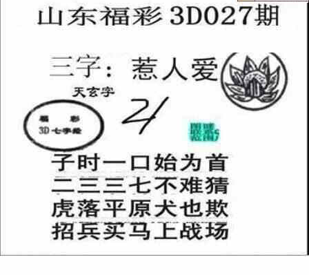 25027期: 三毛3D精品图谜