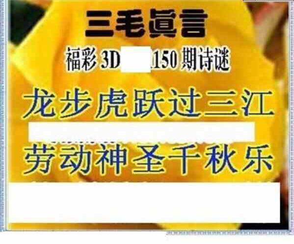 24150期: 三毛3D精品图谜
