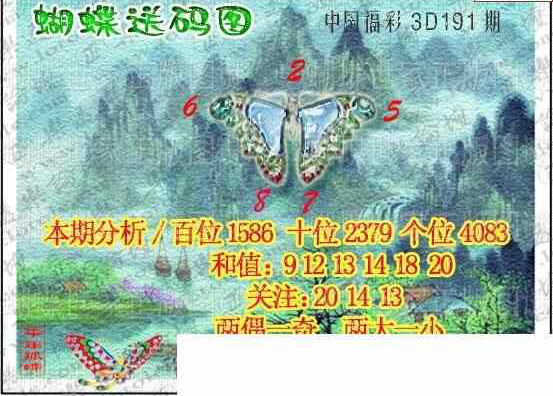 24191期: 3D蝴蝶世家蝴蝶彩图