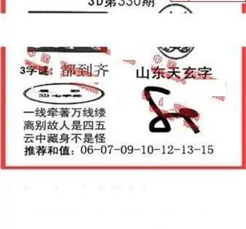 25330期: 福彩3D丹东全图分析