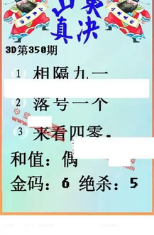 25350期: 福彩3D丹东全图分析