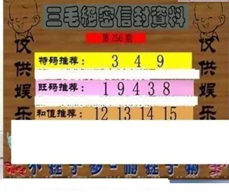 25256期: 三毛3D精品图谜