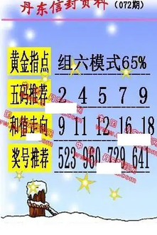 26072期: 福彩3D丹东全图分析