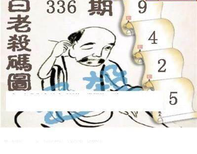 24336期: 白老3D杀码图版