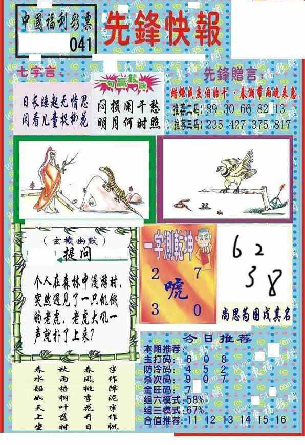 25041期: 福彩3D丹东全图分析