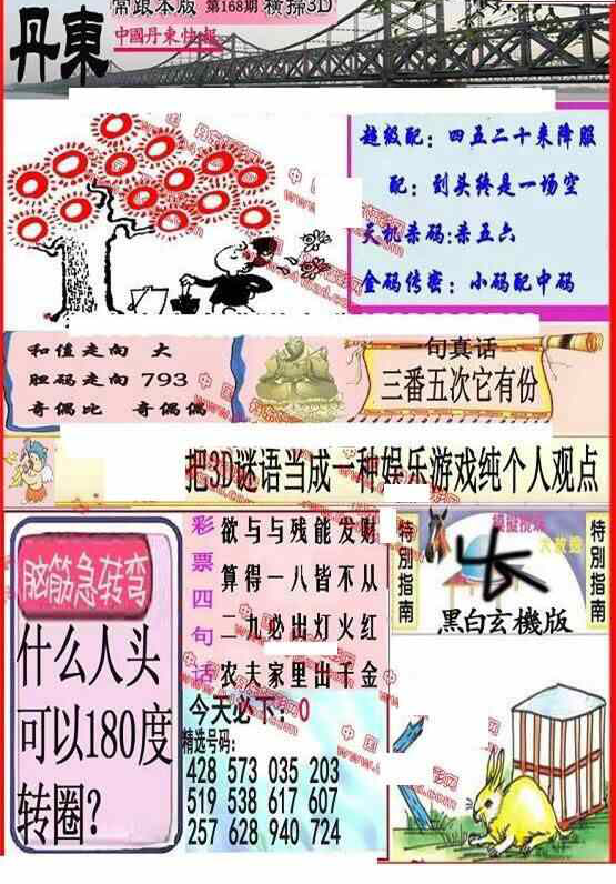 24168期: 福彩3D丹东全图分析