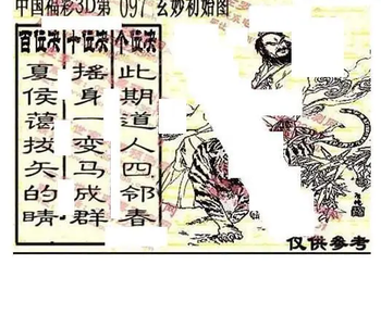 福彩3D 26097期佐罗图一掌经预测图