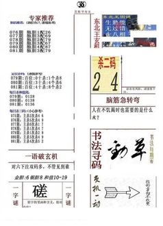 26081期: 福彩3D全套图版参考