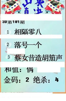 26101期: 福彩3D丹东全图分析