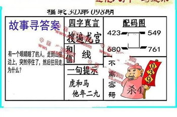 26098期: 福彩3D丹东全图分析
