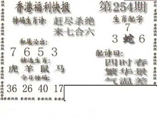 25254期: 白老3D杀码图版