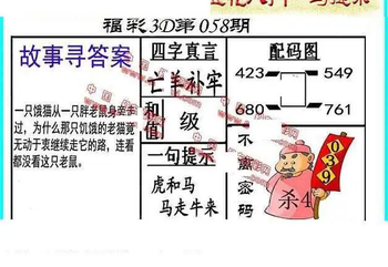 26058期: 福彩3D丹东全图分析