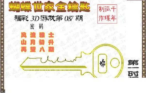 25087期: 3D蝴蝶世家蝴蝶彩图