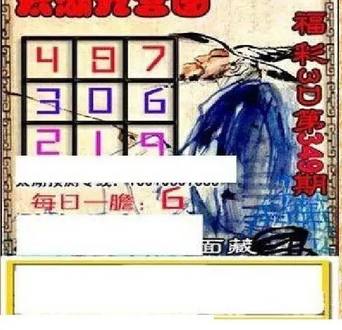 25349期: 太湖图福彩3D精品预测