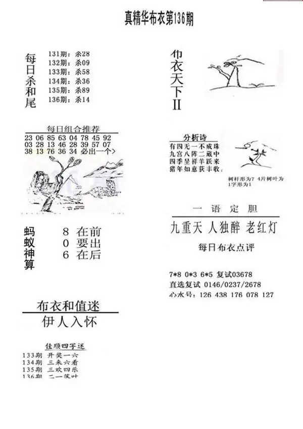 25136期: 福彩3D全套图版参考