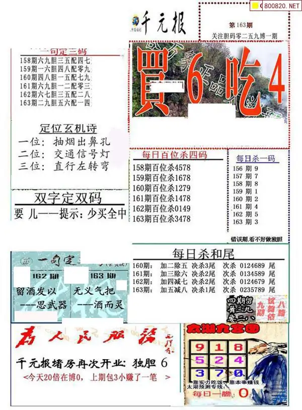 25163期: 福彩3D全套图版参考