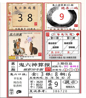 26005期: 福彩3D鬼六神算图