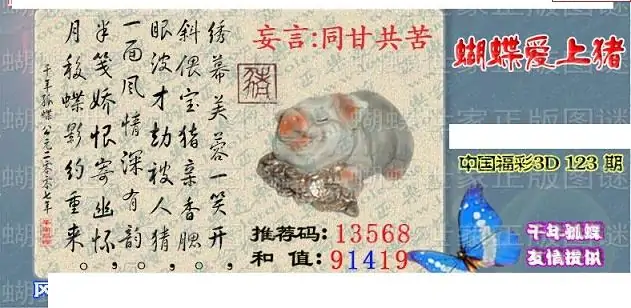 25123期: 3D蝴蝶世家蝴蝶彩图