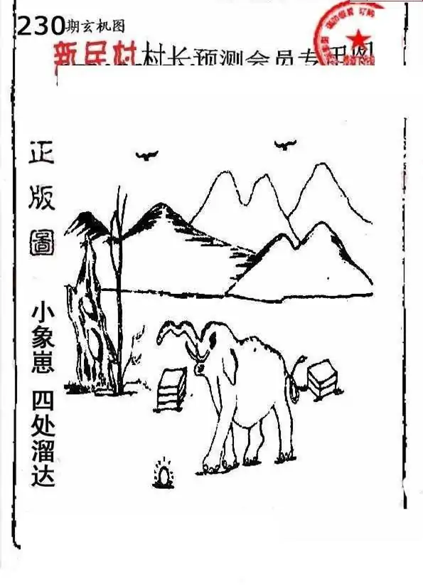 25230期: 老村长福彩3D天天图谜