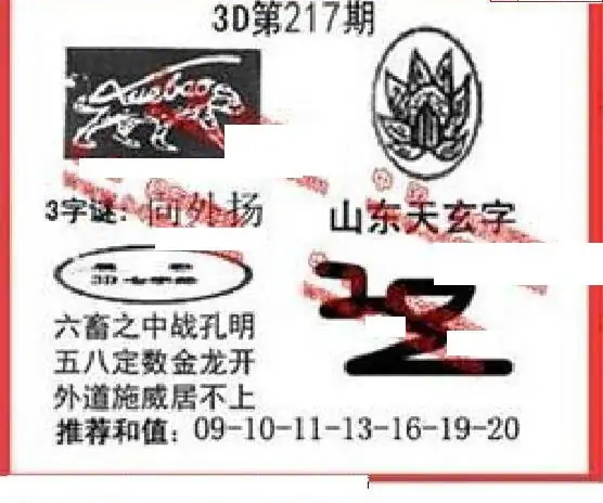 25217期: 福彩3D丹东全图分析