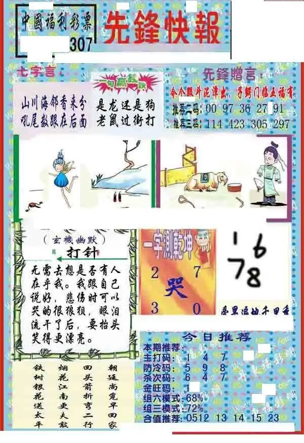 25307期: 福彩3D丹东全图分析