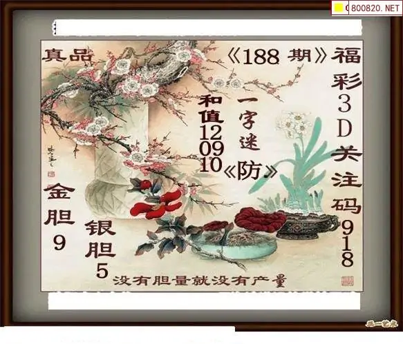 25188期: 白老3D杀码图版