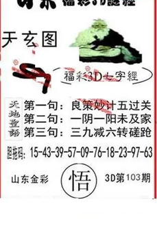 26103期: 福彩3D丹东全图分析