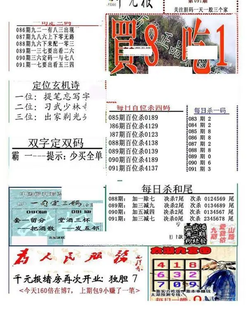 26091期: 福彩3D全套图版参考