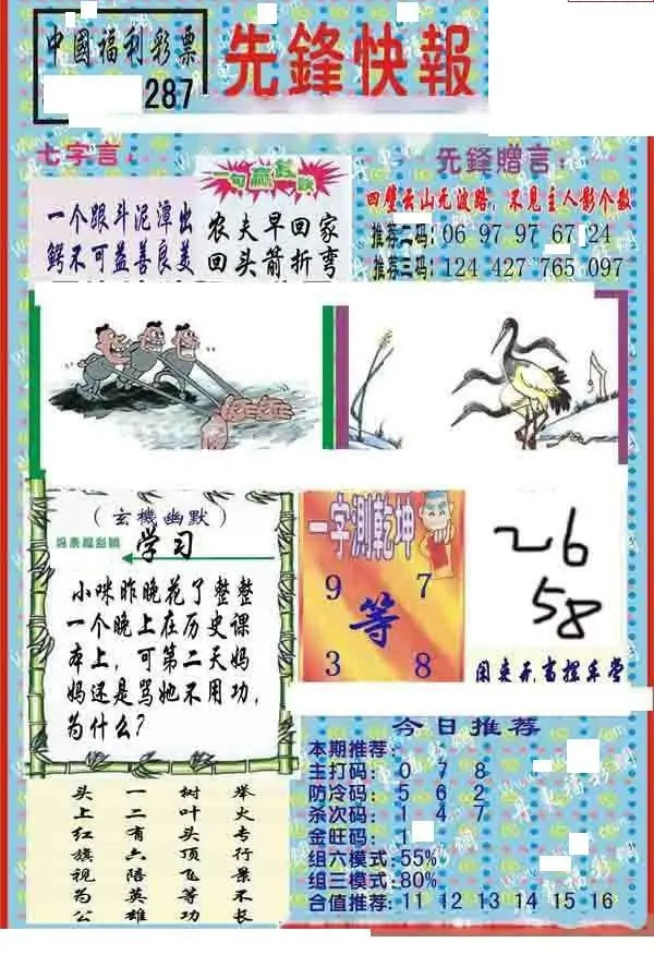 25287期: 福彩3D丹东全图分析