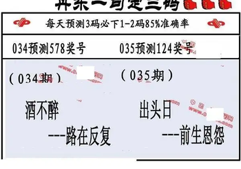 26035期: 福彩3D丹东全图分析