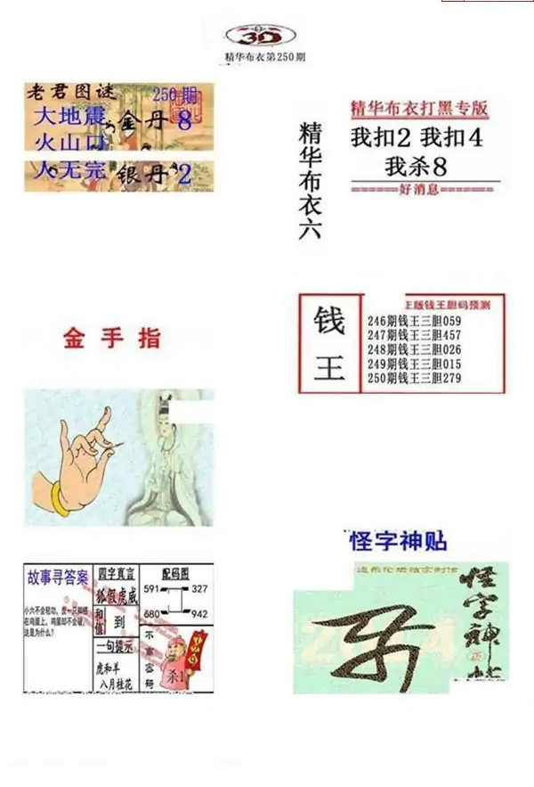25250期: 福彩3D全套图版参考