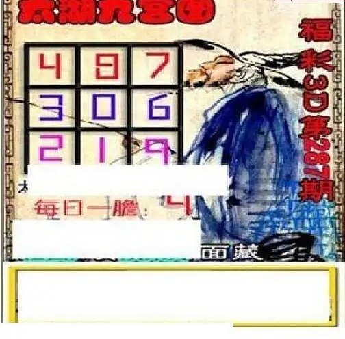 25287期: 太湖图福彩3D精品预测