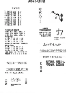 26021期: 福彩3D全套图版参考