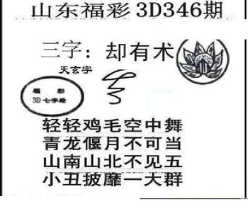 25346期: 三毛3D精品图谜