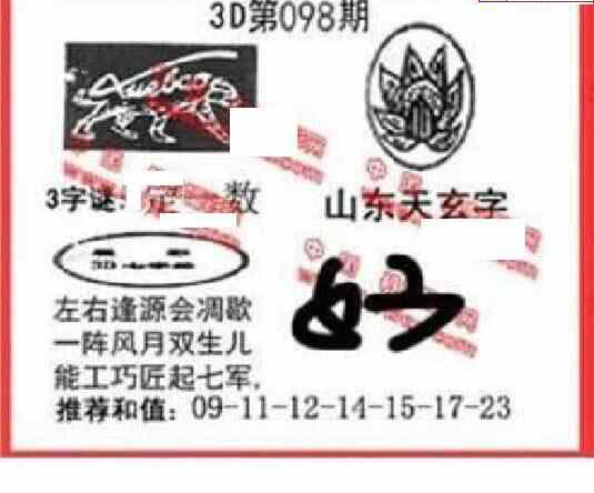 24098期: 福彩3D丹东全图分析