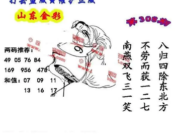 25308期: 福彩3D丹东全图分析