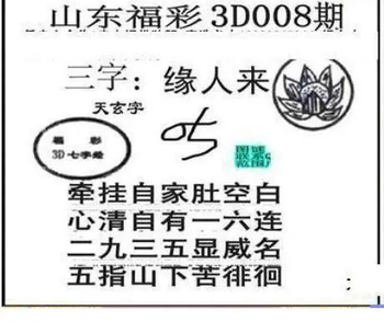 26008期: 三毛3D精品图谜