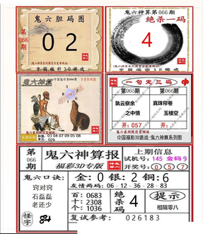 26066期: 福彩3D鬼六神算图