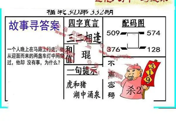 25332期: 福彩3D丹东全图分析