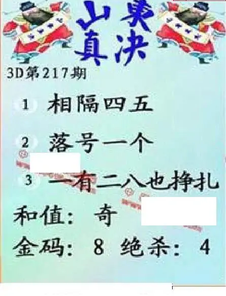 25217期: 福彩3D丹东全图分析