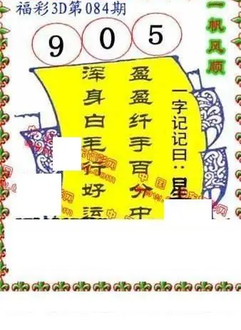 26084期: 福彩3D丹东全图分析