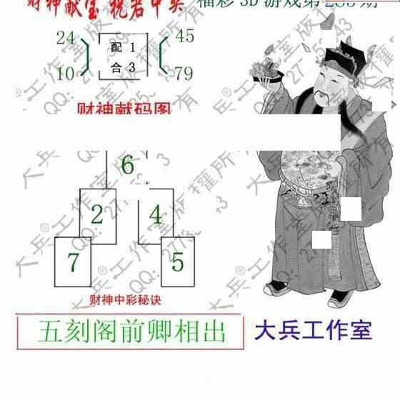24285期: 大兵福彩3D黄金报图版