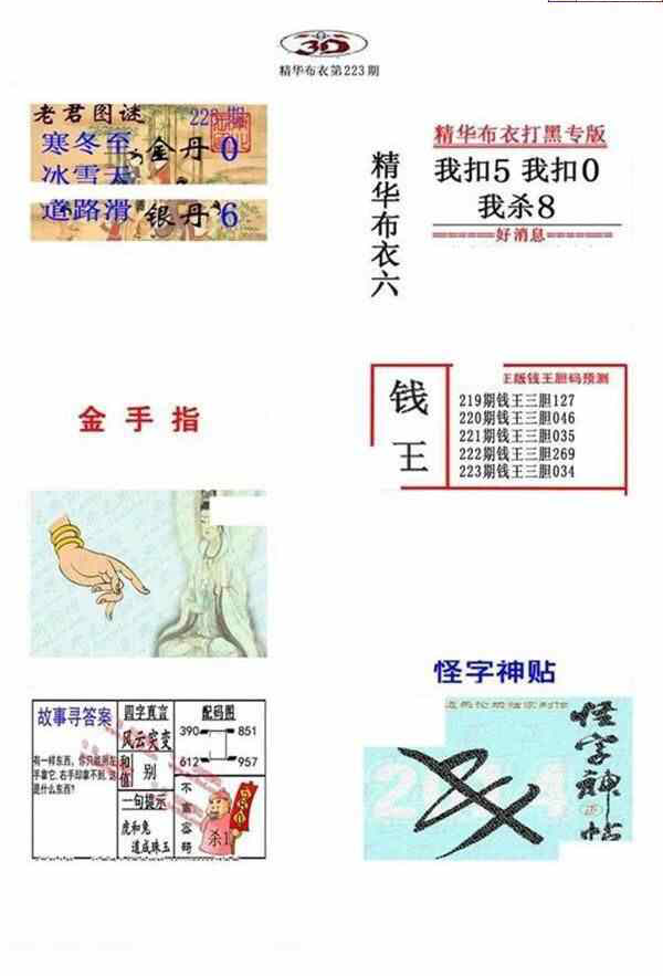 24223期: 福彩3D全套图版参考