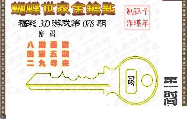 25078期: 3D蝴蝶世家蝴蝶彩图