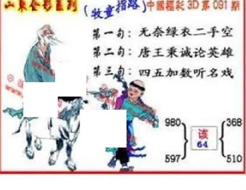 26091期: 福彩3D丹东全图分析