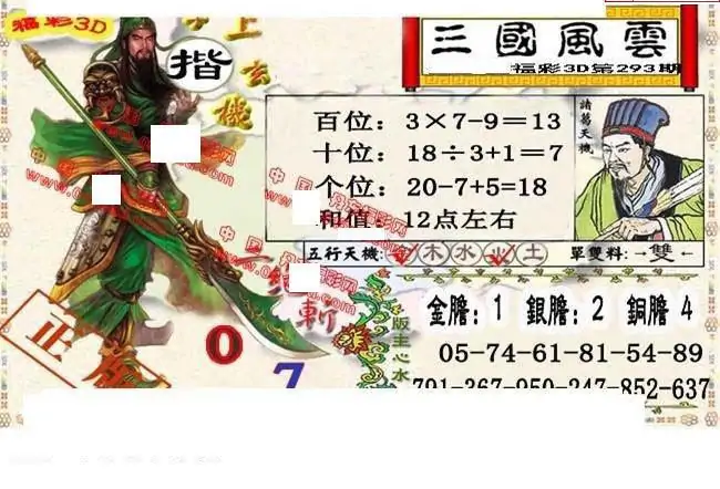 25293期: 福彩3D丹东全图分析