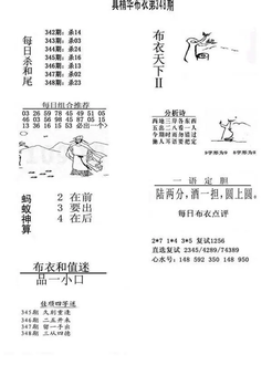 25348期: 福彩3D全套图版参考