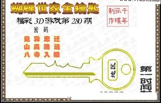 25280期: 3D蝴蝶世家蝴蝶彩图