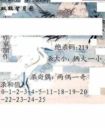 24109期: 大兵福彩3D黄金报图版